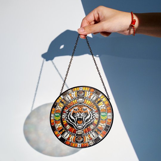 Wests Tigers Stained Glass Suncatcher for Window Hanging V2
