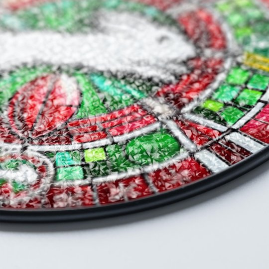 South Sydney Rabbitohs Stained Glass Suncatcher for Window Hanging V2