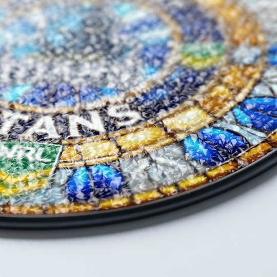 Gold Coast Titans Stained Glass Suncatcher for Window Hanging V2