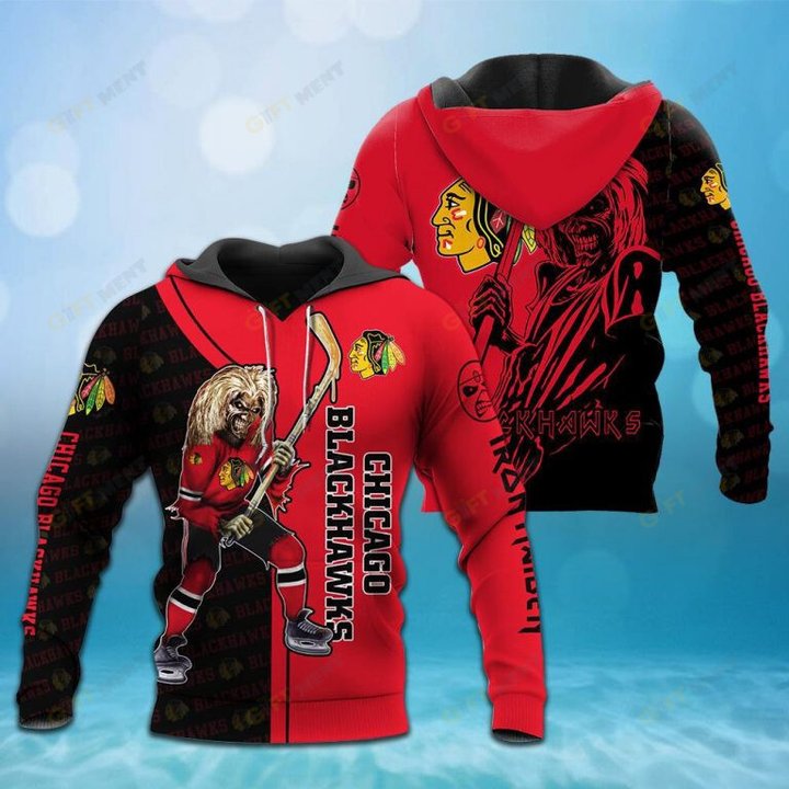 Chicago Blackhawks Hoodie 3d T1