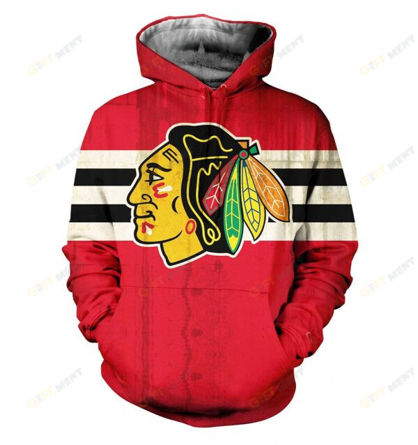 Chicago Blackhawks Hoodie 3d T15