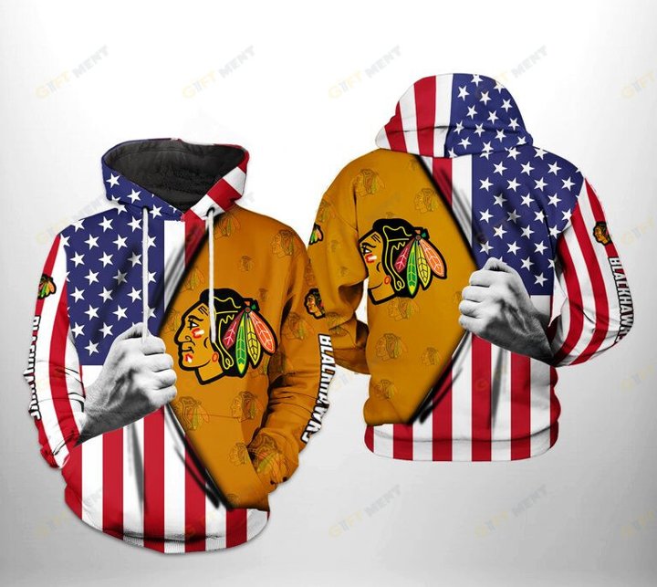 Chicago Blackhawks Hoodie 3d T4