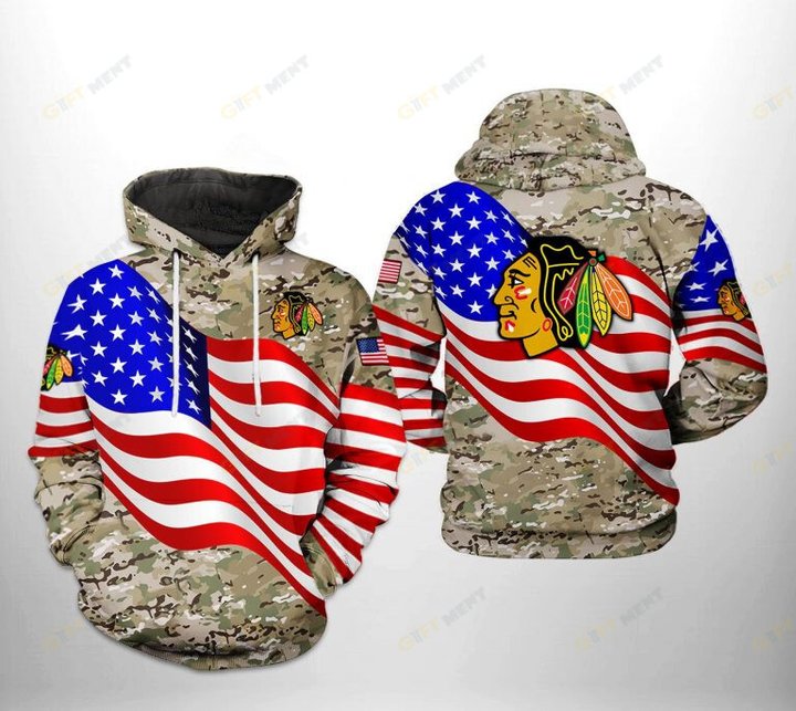 Chicago Blackhawks Hoodie 3d T12