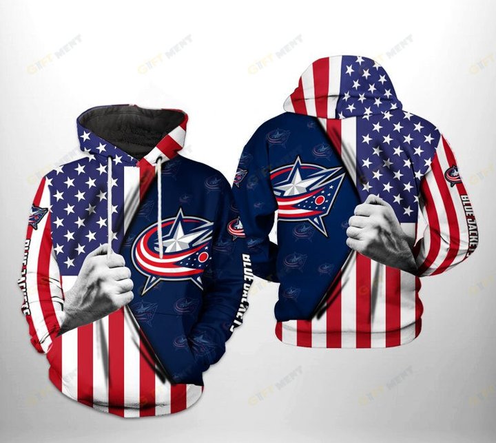 Columbus Blue Jackets Hoodie 3d T15