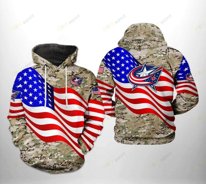 Columbus Blue Jackets Hoodie 3d T12