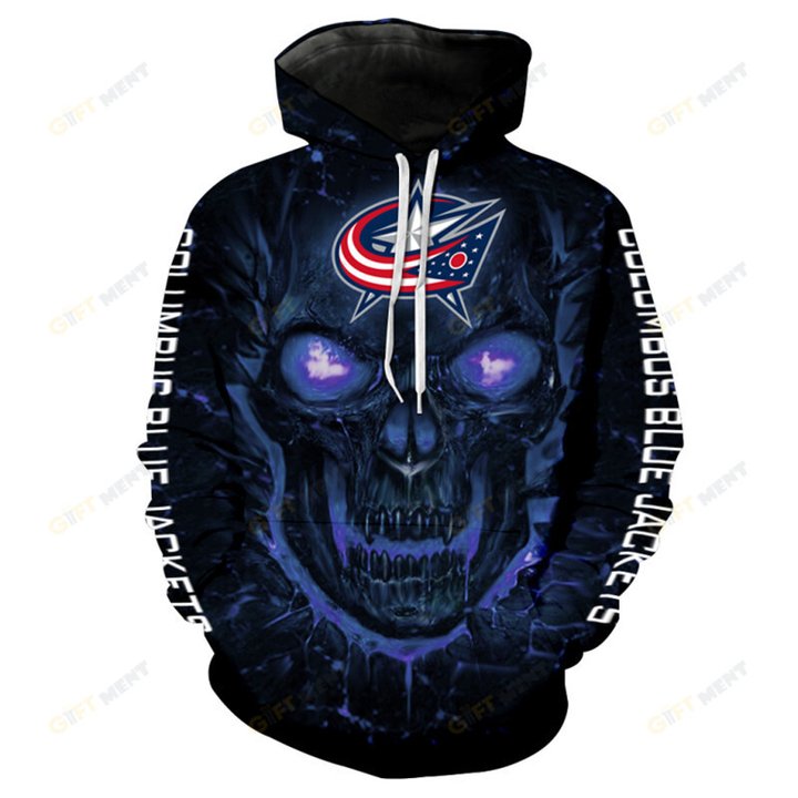 Columbus Blue Jackets Hoodie 3d T4