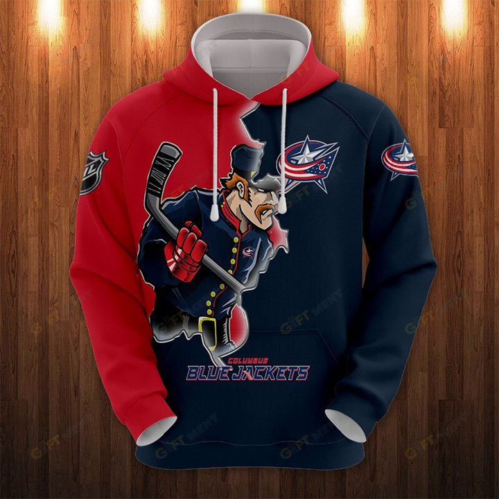 Columbus Blue Jackets Hoodie 3d T9