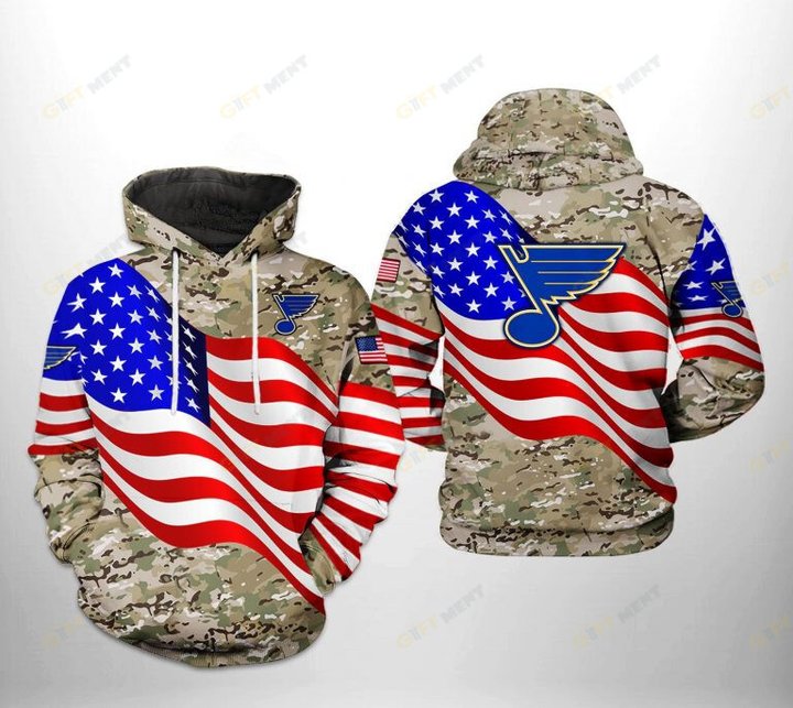 St. Louis Blues Hoodie 3d T11