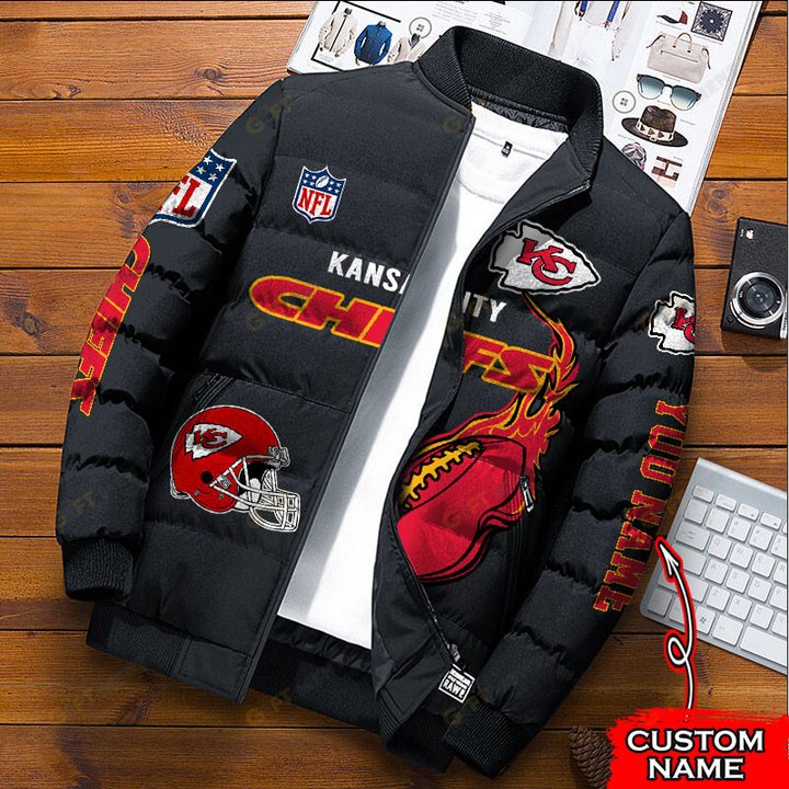 Kansas City Chiefs Custom Name Down Jacket Shirt