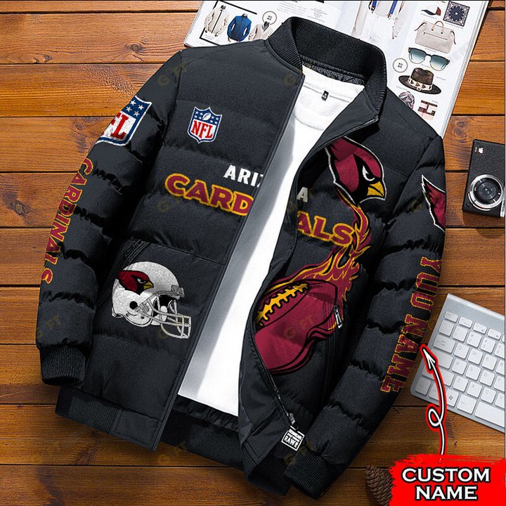 Arizona Cardinals           Custom Name Down Jacket Shirt