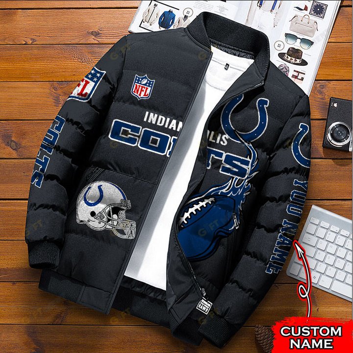 Indianapolis Colts          Custom Name Down Jacket Shirt