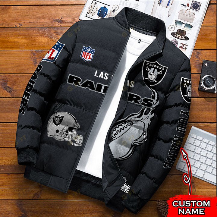 Las Vegas Raiders           Custom Name Down Jacket Shirt