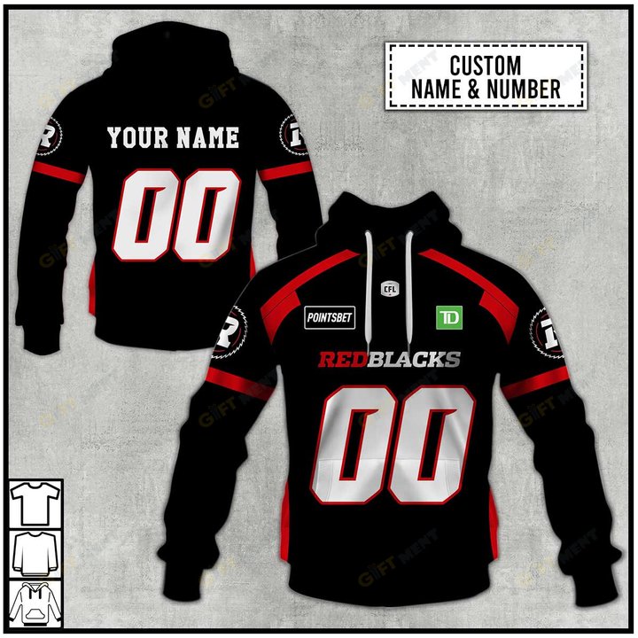 Personalized CFL Ottawa Redblacks Jersey 2022 Hoodie