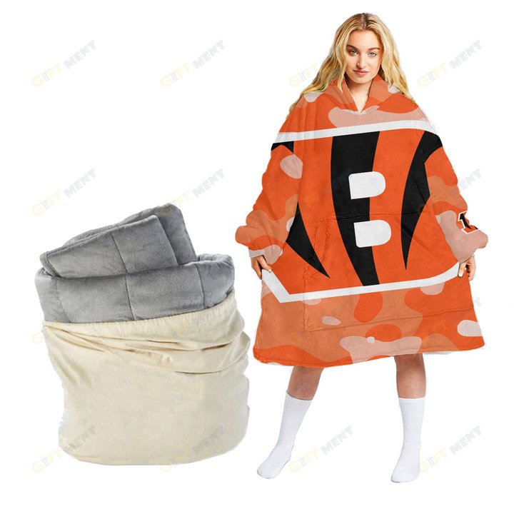 Cincinnati Bengals Oodie Blanket Hoodie Snuggie Hoodies For All Family
