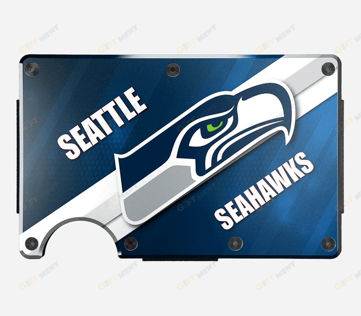 Seattle Seahawks- Blocking Metal Wallets