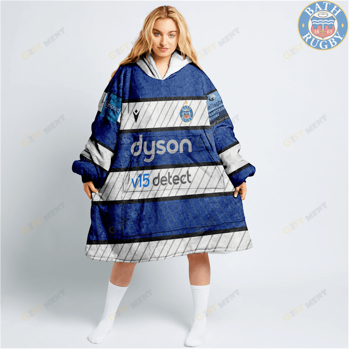 RUGBY BATH RUGBY 2022/23 Home KIT Oodie, Flanket, Blanket Hoodie, Snuggie