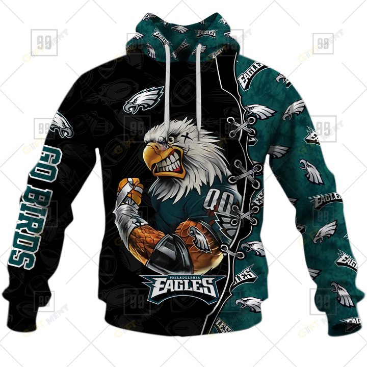 Football Warrior Philadelphia Eagles 3D Hoodie |