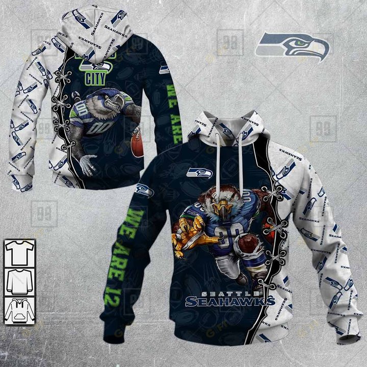 Seattle Seahawks 3D Hoodie