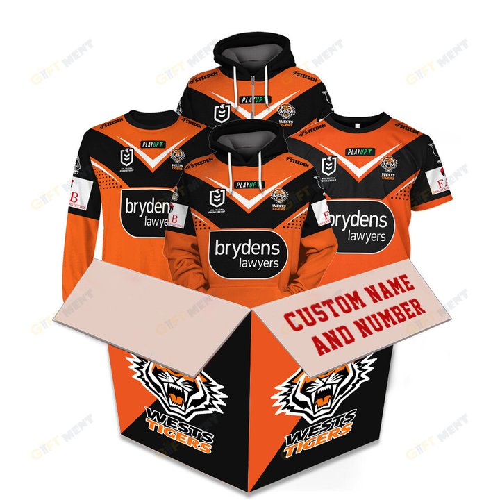 Wests Tigers 2023 Personalized Name And Number Edition Hoodie Jersey