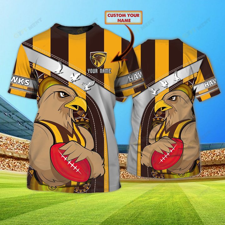 Hawks Personalized Name 3D All Over Print TShirt Hoodie