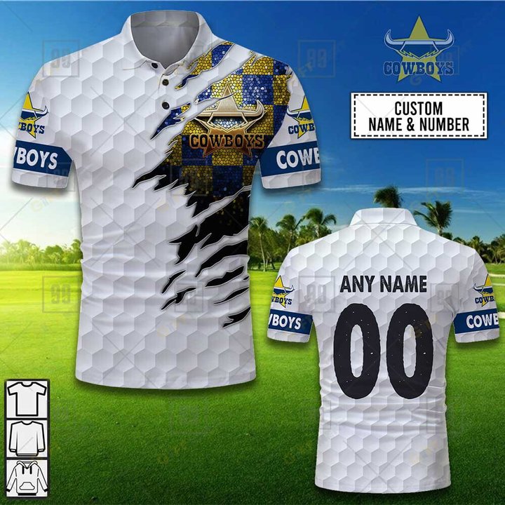Personalized NRL North Queensland Cowboys x Golf Polo Shirt