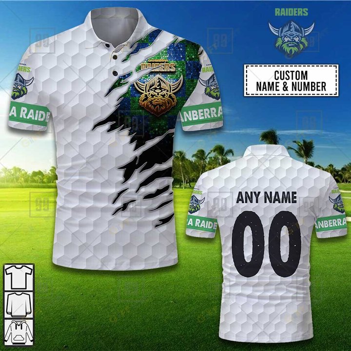 Personalized NRL Canberra Raiders x Golf Polo Shirt