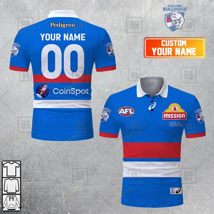 Personalized 2023 AFL Western Bulldogs Jerseys Polo Shirt