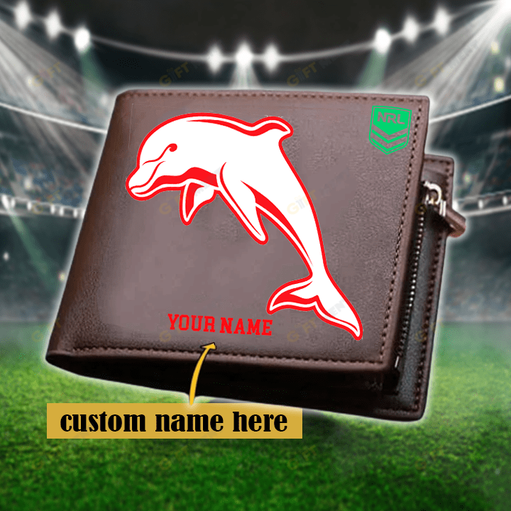 Dolphins Personalized Leather Wallet For Fans