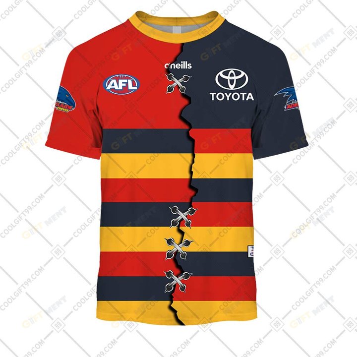 Personalized 2023 AFL Adelaide Crows Mix Hoodie, T Shirt, Zip Hoodie, Sweatshirt