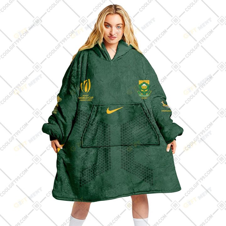 Personalized Rugby World Cup 2023 Springboks South Africa Rugby Jersey Style | Oodie, Flanket, Blanket Hoodie, Snuggie
