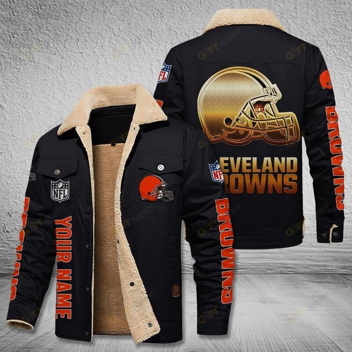 Cleveland Browns Style Leather Jacket 02