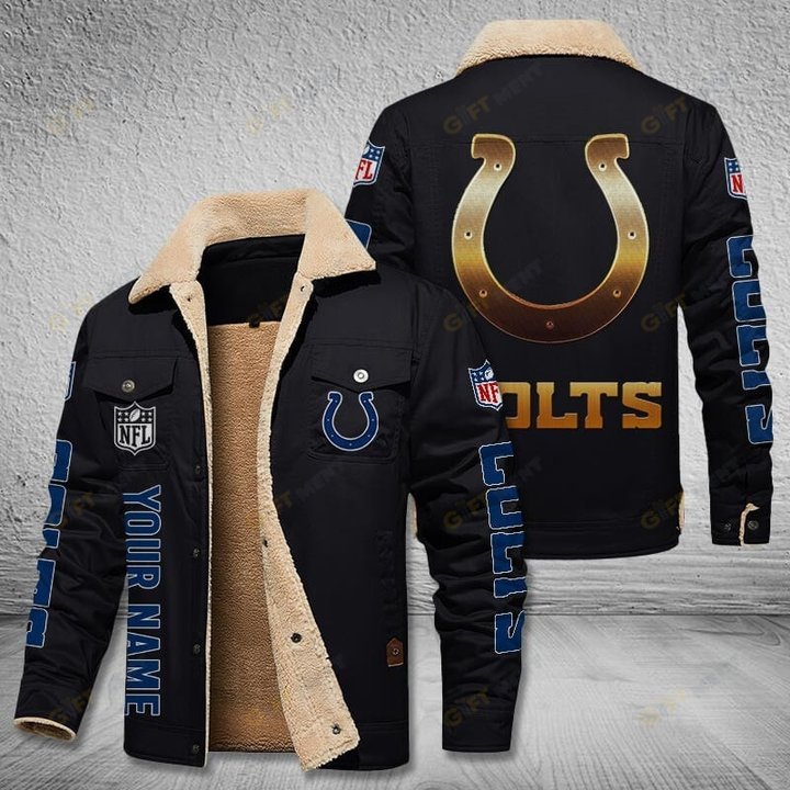 Indianapolis Colts Style Leather Jacket 02