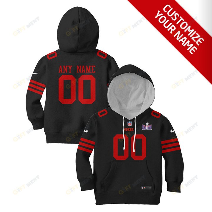 San Francisco 49ers Personalized Name And Number Limited Edition Hoodie Jersey Kids Size