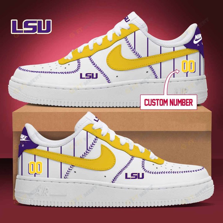 PERSONALIZED LSU Tigers Air Force Sneakers