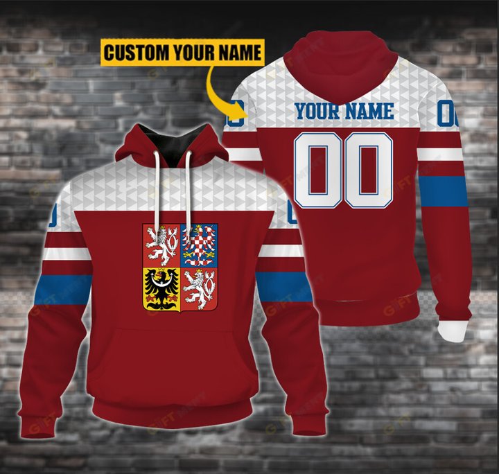 Personalized ICE CZECHIA ice Hockey 2 Style Hoodie, T Shirt, Zip Hoodie, Sweatshirt