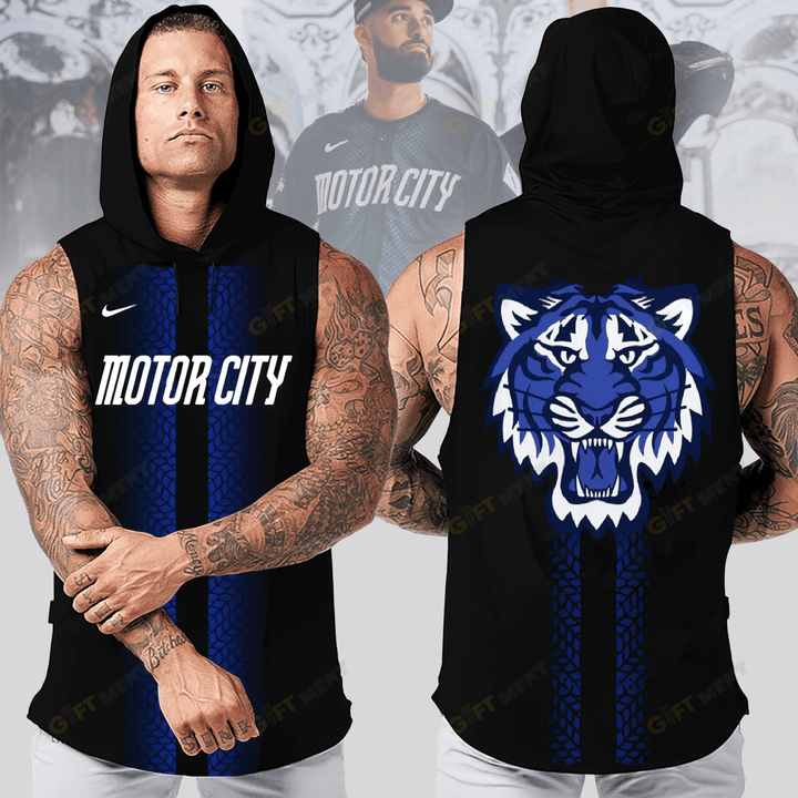 Detroit Tigers 2024 City Connect | Men’s Workout Hooded Tank Tops MLB