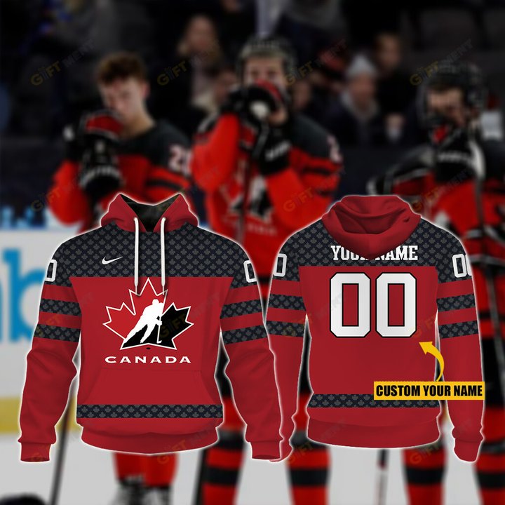 Personalized ICE CANADA ice Hockey Style Hoodie, T Shirt, Zip Hoodie, Sweatshirt 2