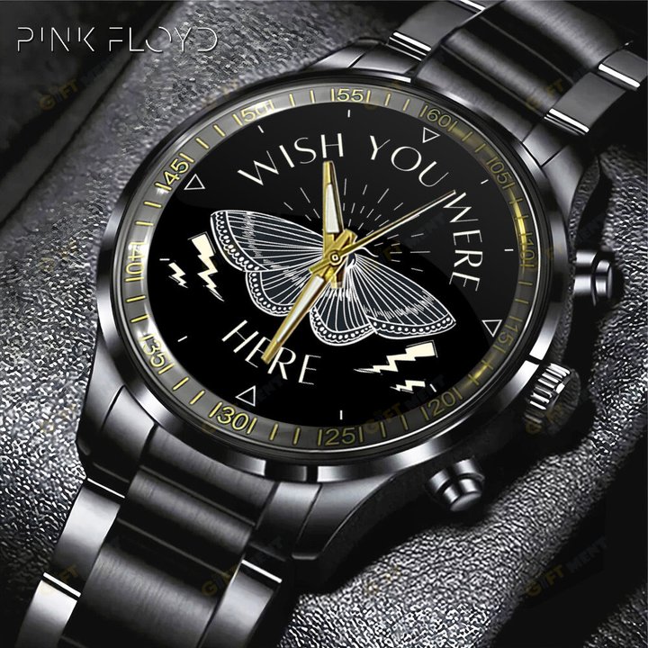 Pink Floyd Black Stainless Steel Watch