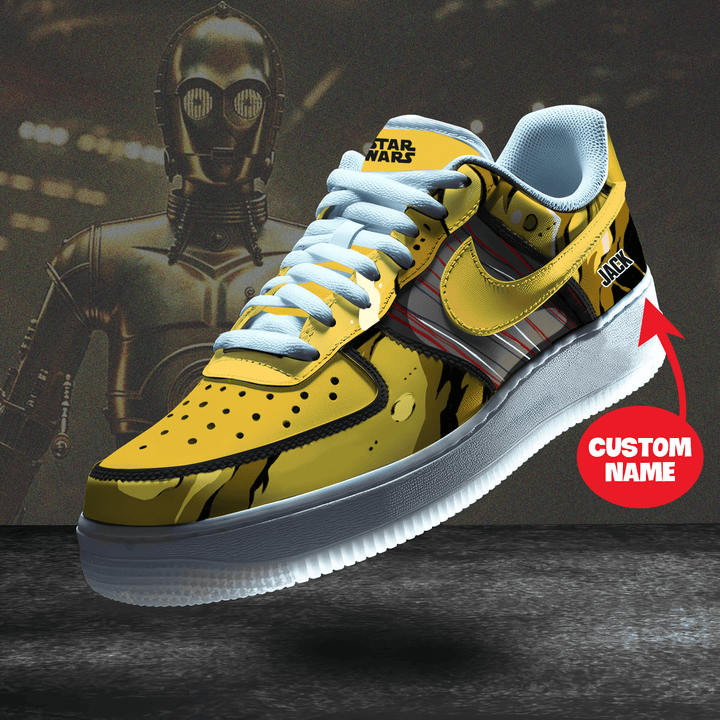Personalized C-3PO Star Wars AF1 Sneaker Boots