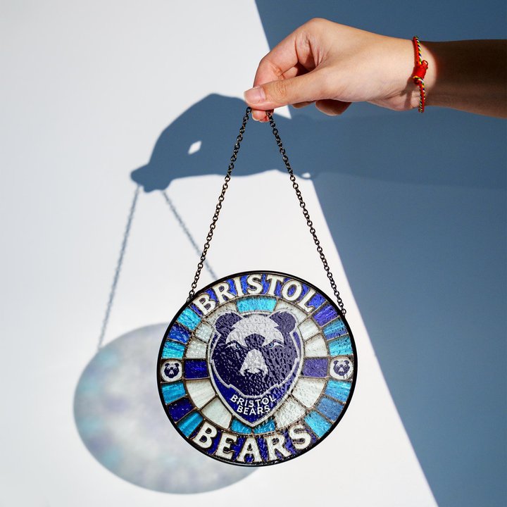 Bristol Bears Stained Glass Suncatcher for Window Hanging
