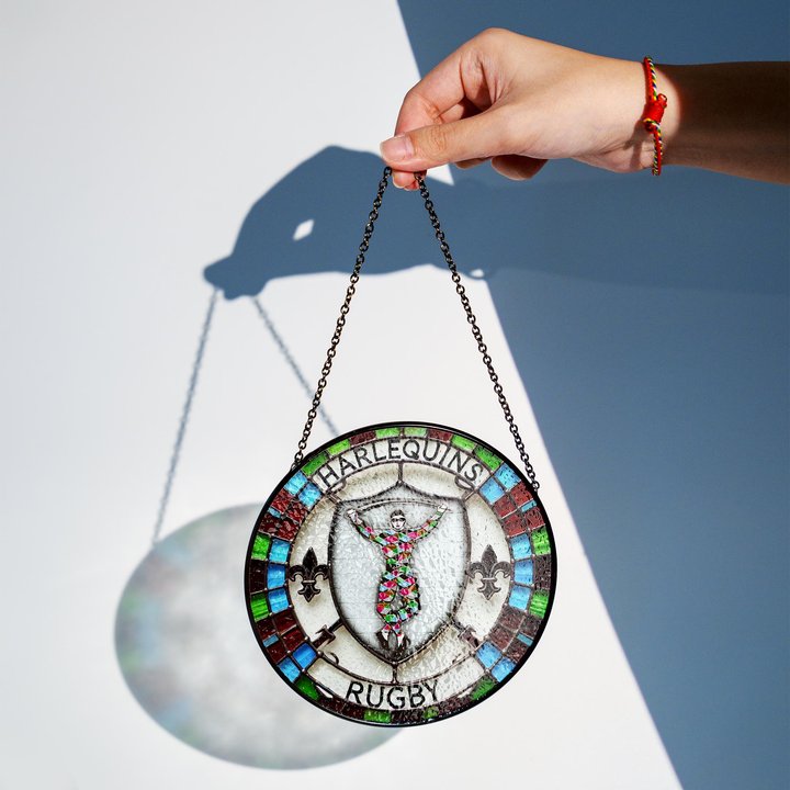 Harlequins Stained Glass Suncatcher for Window Hanging