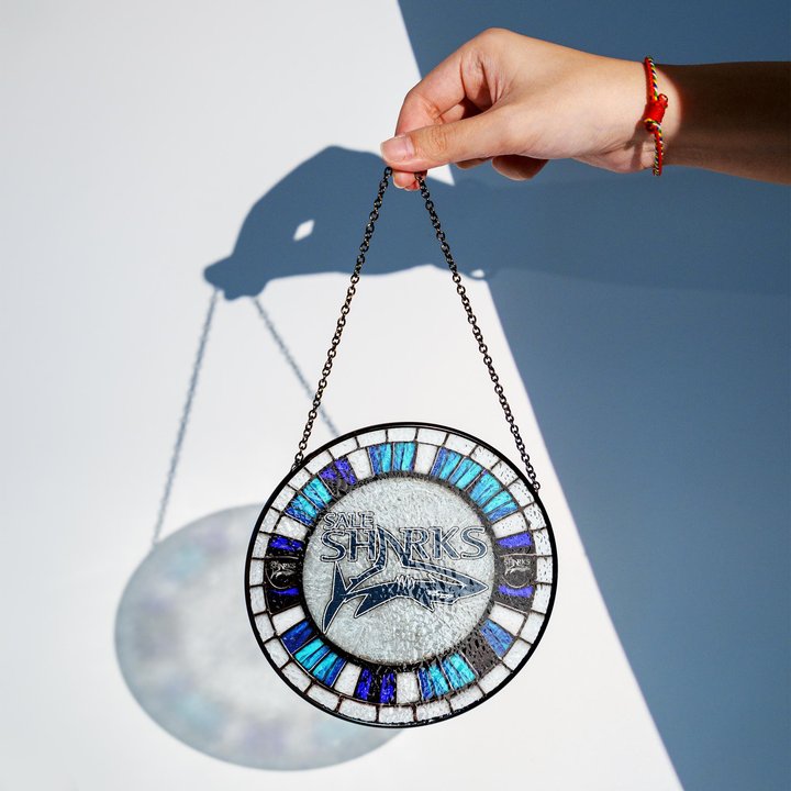 Sale Sharks Stained Glass Suncatcher for Window Hanging