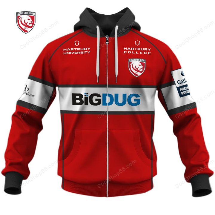 Gloucester Rugby Gallagher Premiership Home Jersey Style Shirts
