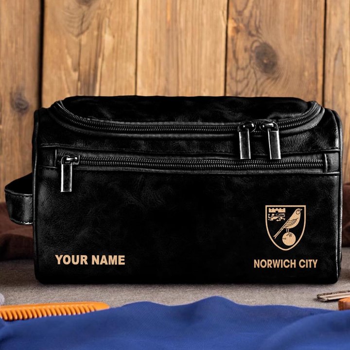 Norwich City Leather Toiletry Bag