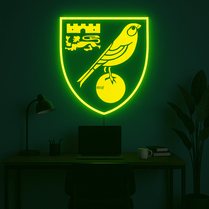 Norwich City F.C Neon Design for Fans Gift|Cave Decor Neon Light Signs
