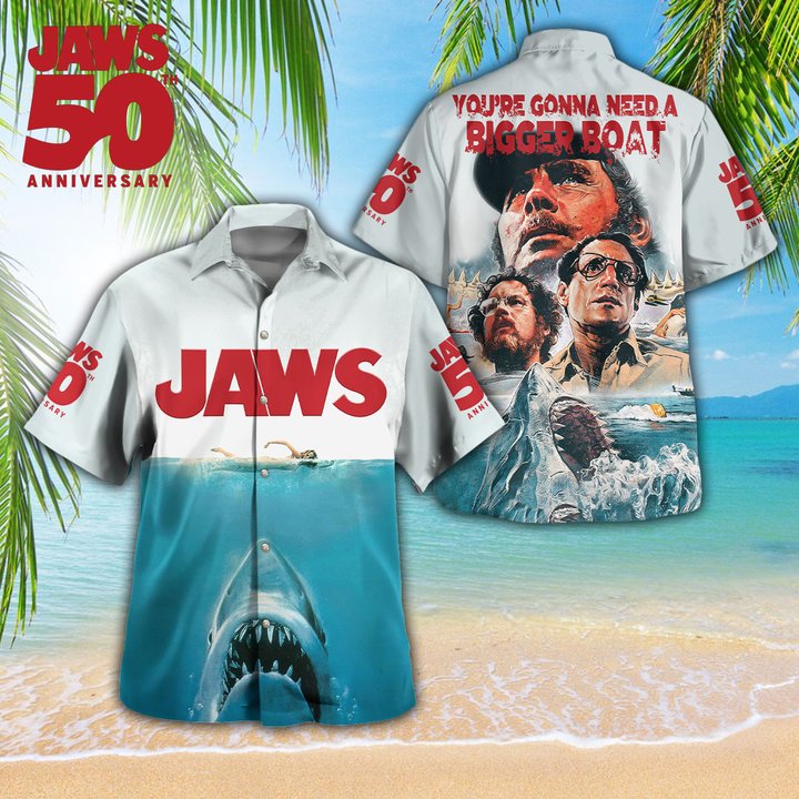 Jaws 3D Hawaiian Shirt V1