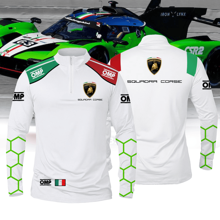 Lamborghini Iron Lynx Team Quarter Zip Long Sleeve Jersey
