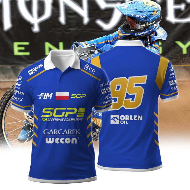 Personalized Bartosz Zmarzlik FIM Speedway SGP Premium Polo Shirt