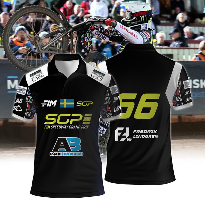 Personalized Fredrik Lindgren FIM Speedway SGP Premium Polo Shirt