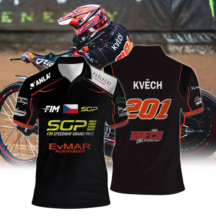 Personalized Jan Kvěch FIM Speedway SGP Premium Polo Shirt